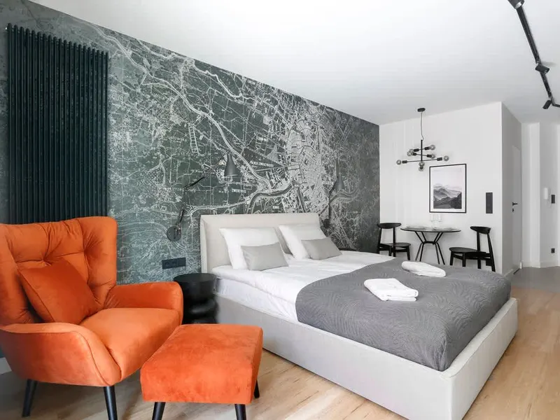 Eleganckie Studio w Centrum | Balkon i Smart TV – zdjęcie 4