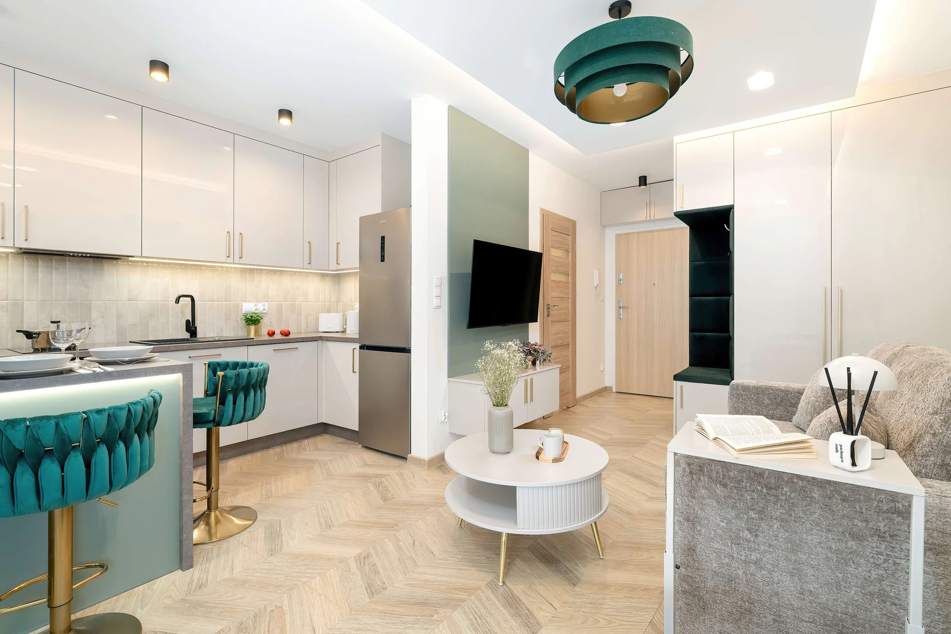 Comfortable relaxation area with modern furniture.