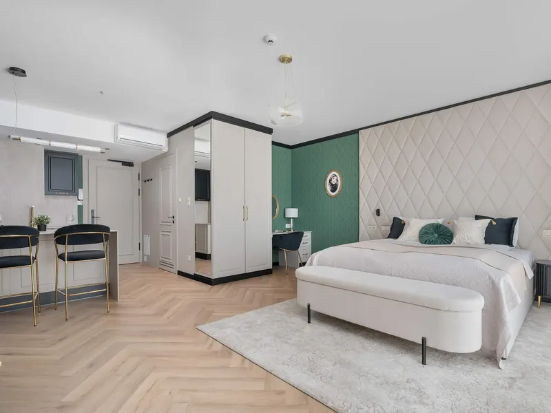 Gemütliches Studio mit Balkon | Arbeitsbereich | Salt Graduation Towers – Foto 2
