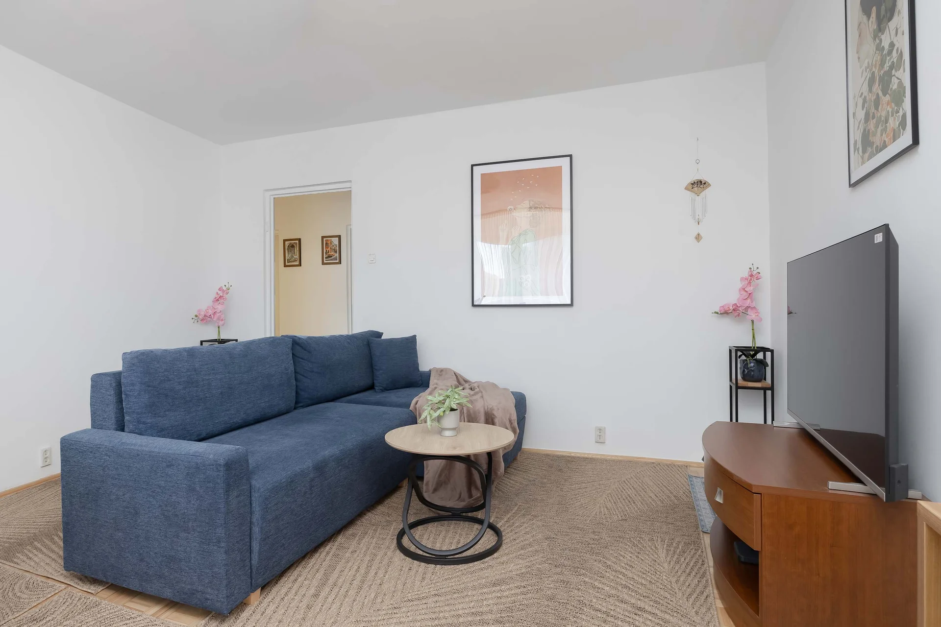 You can relax on the sofa, which can be turned into a double bed.