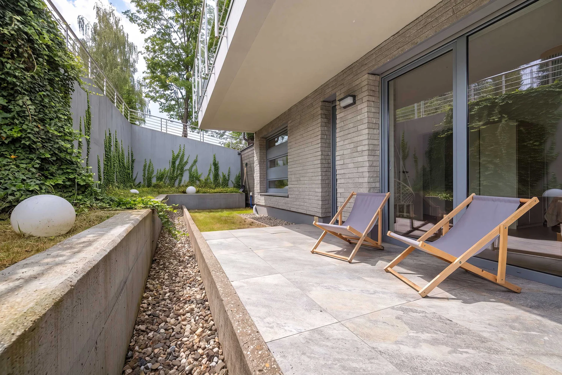 The garden provides a serene environment for relaxation.