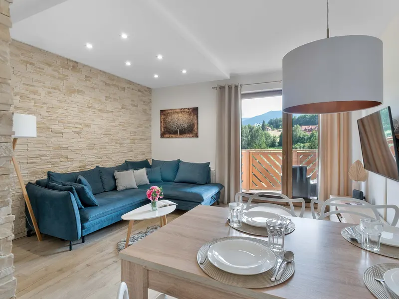 Niebiesko-Beżowy Apartament | Widok na Góry | Parking – zdjęcie 1