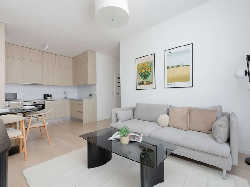 Stylowy Apartament z Balkonem | Widok na Wieżowce – zdjęcie 5