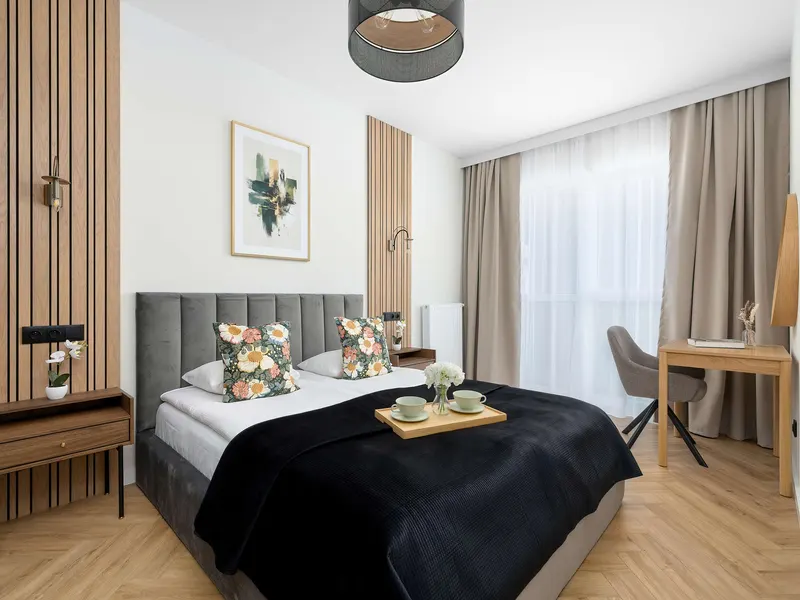 Klimatyzowany Apartament z Balkonem | Miejsce do Pracy – zdjęcie 2