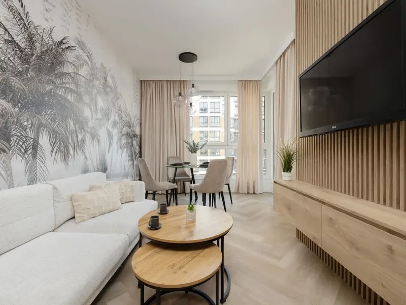 Stylowe Studio na Mokotowie | Parking, Balkon, Siłownia – zdjęcie 1