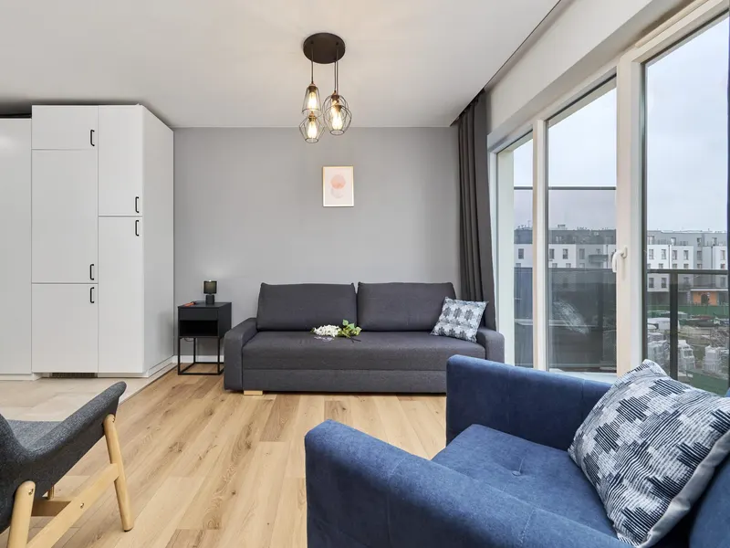 Nowoczesne Studio na Jagodnie | Balkon i Parking – zdjęcie 1