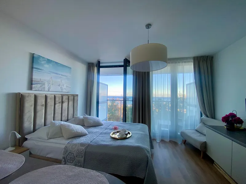 Klimatyzowany Apartament | Widok na Morze, Parking i Siłownia – zdjęcie 4