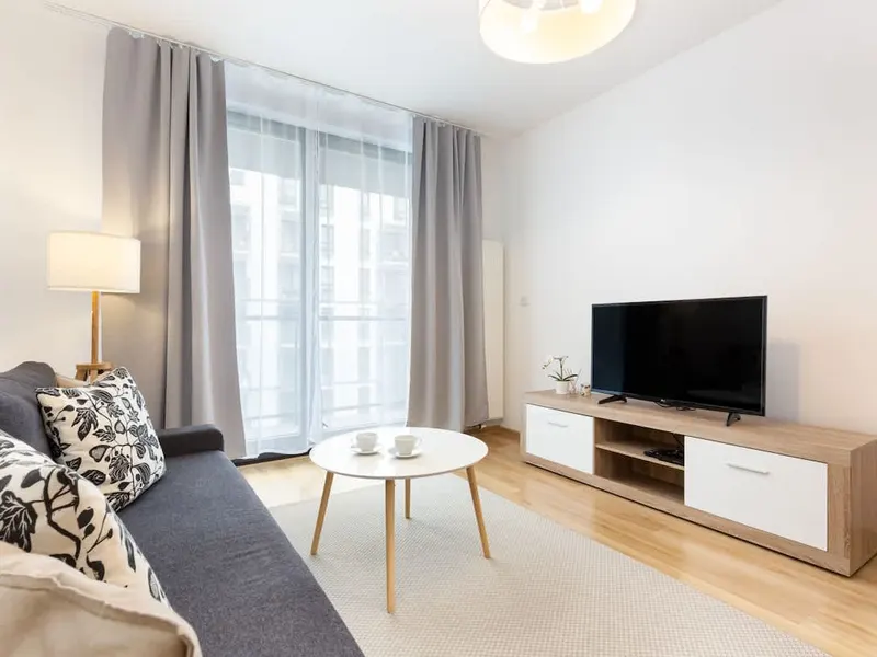 Moderne Wohnung in Wola | Parkplatz und Balkon – Foto 4