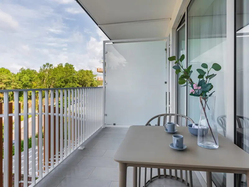 Stilvolles Studio mit Balkon | 100 m vom Strand entfernt – Foto 3