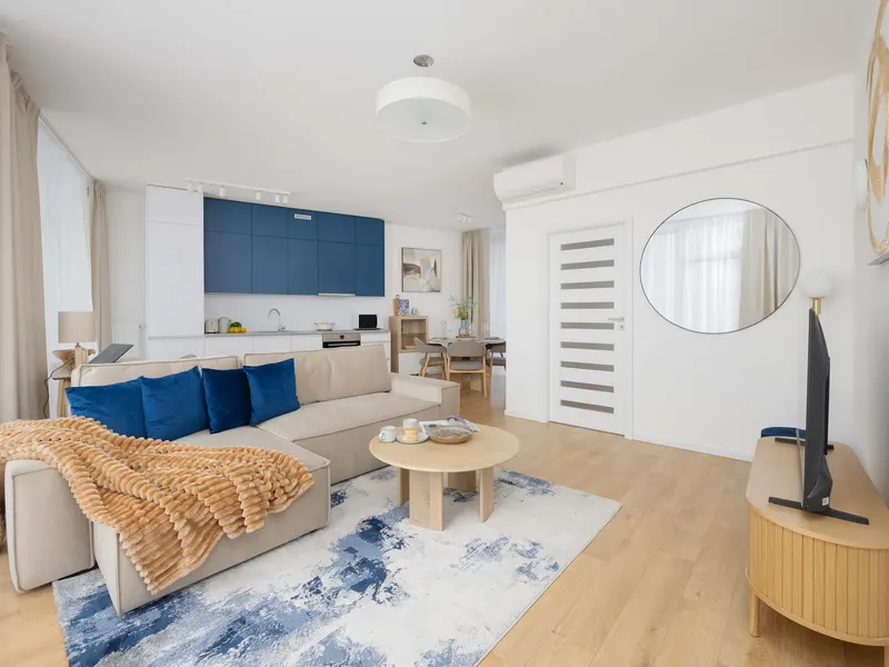 Stylowy Apartament | Balkon, Klimatyzacja, Miejsce do Pracy – zdjęcie 1