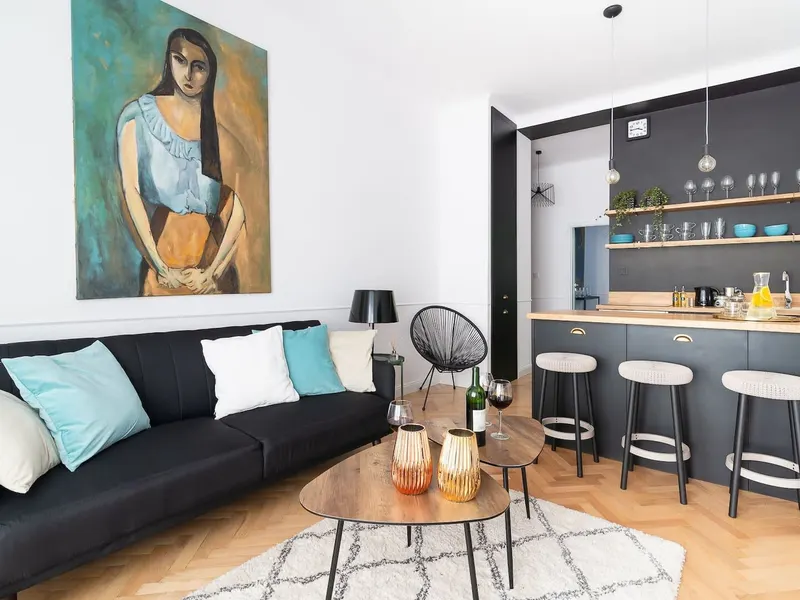 Stylish Apartment in the Center | Balcony with a View of the Palace of Culture and Science – photo 1