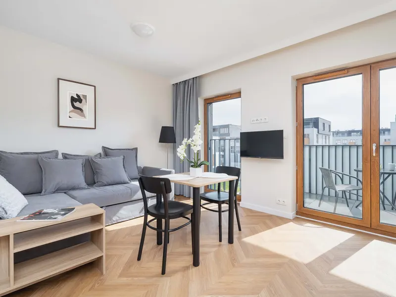 Modernes Studio in Kattowitz | Balkon und Parkplatz – Foto 1