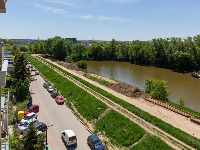 Apartament z Widokiem na Wisłę | Balkon i Spokojna Okolica – zdjęcie 5
