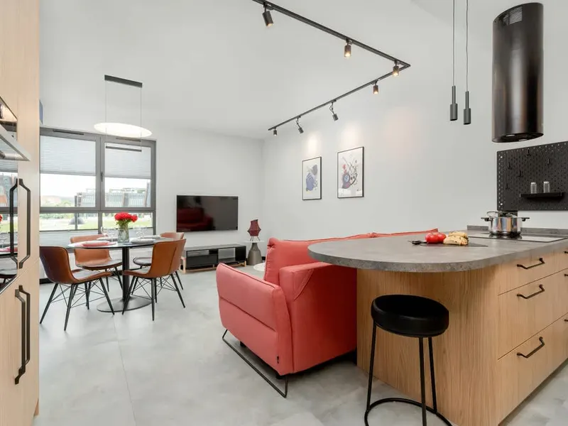 Nowoczesny Apartament z Balkonem | Parking, Blisko Rzeki – zdjęcie 1