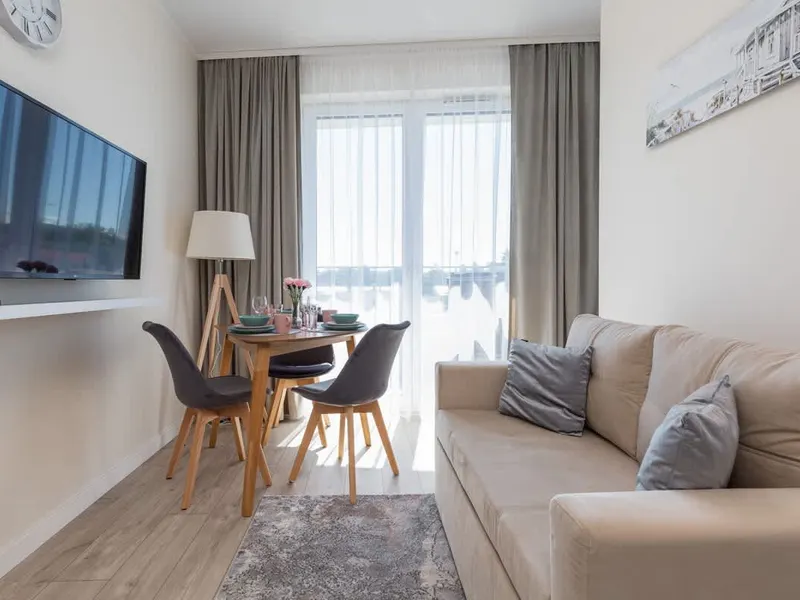 Stylowy Apartament z Dwoma Sypialniami | Dwa Balkony i Siłownia – zdjęcie 5
