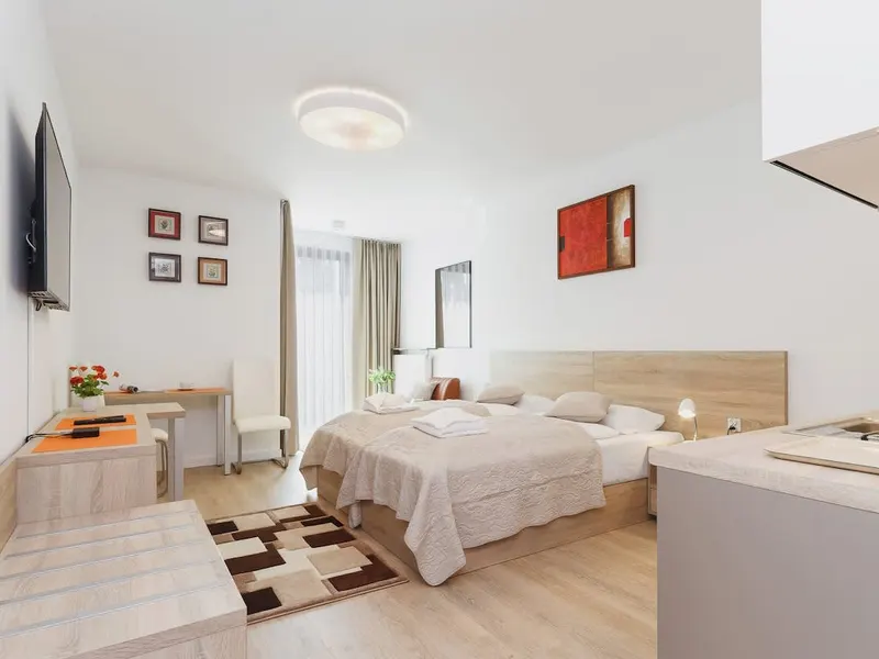 Klimatyzowane Studio w Centrum | Balkon | Parking – zdjęcie 1