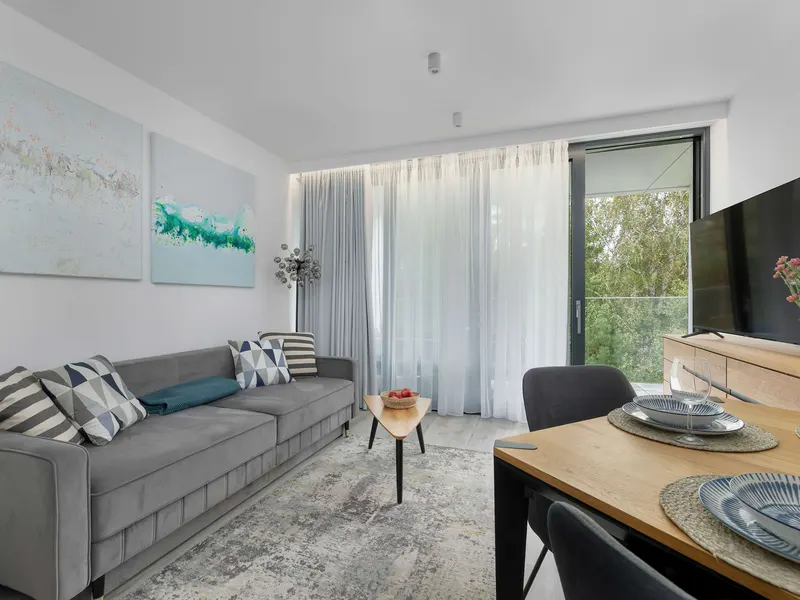 Modernes Studio in Mielno | Balkon, Parkplatz, 700 m zum Strand – Foto 3