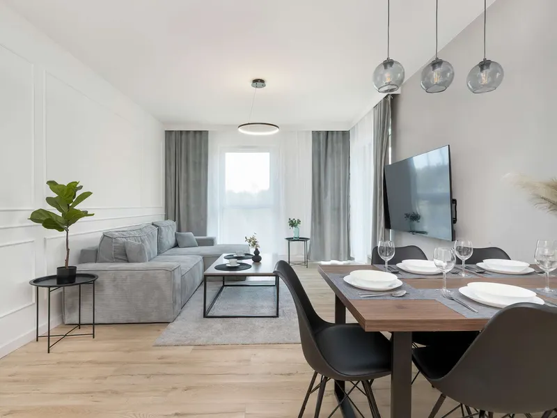 Nowoczesny Apartament | 2 Sypialnie, Balkon, Parking – zdjęcie 1