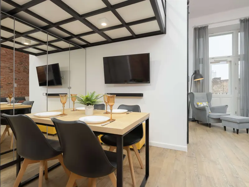 Stylowy Apartament z Antresolą | Balkon | 500 m do Metra – zdjęcie 2
