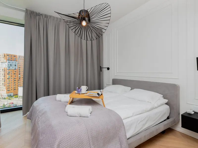 Nowoczesny Apartament | Balkon, Parking, 1 km do Plaży – zdjęcie 2