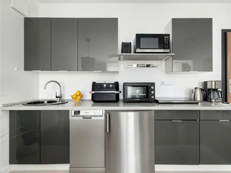 Modisches Apartment | Strandnähe, Parkplatz, Balkon – Foto 4