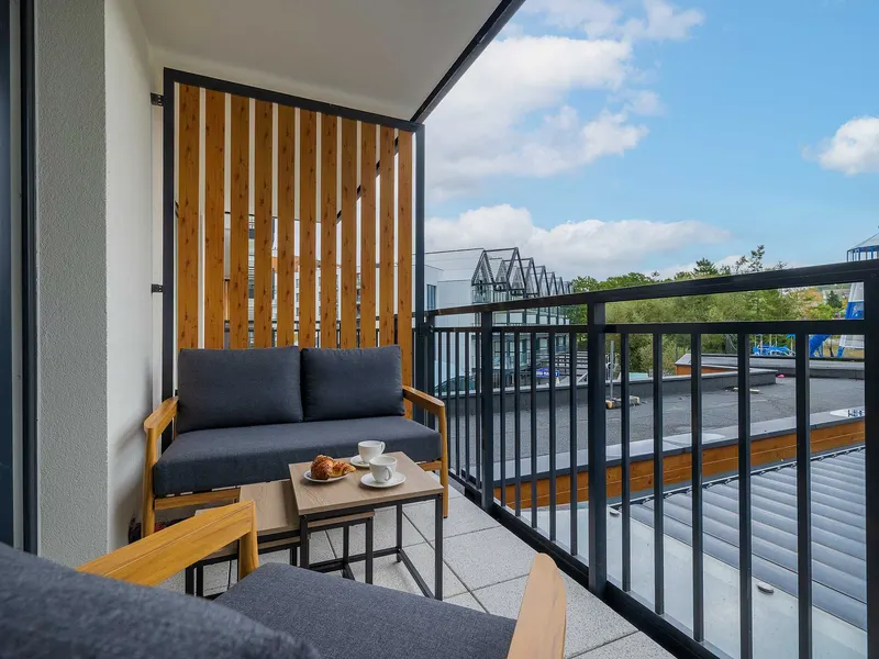 Stilvolles Studio mit Balkon | Parkplatz | Nähe zum Strand – Foto 4