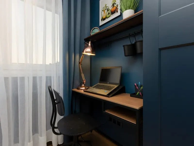 Modern Apartment in Zoliborz | Balcony and Workspace – photo 5
