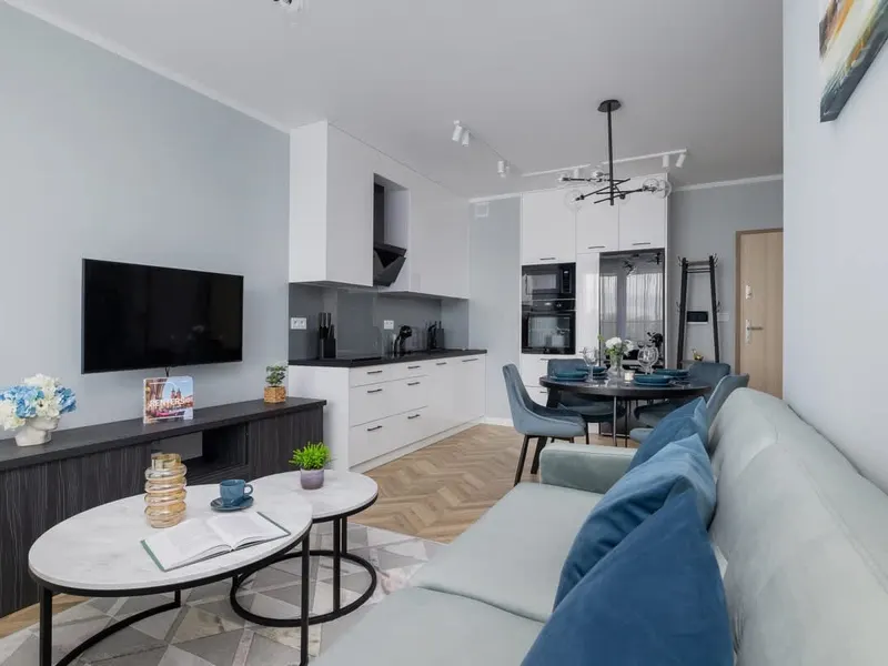 Stylowy Apartament na Zabłociu | Balkon, Parking i Biurko – zdjęcie 5