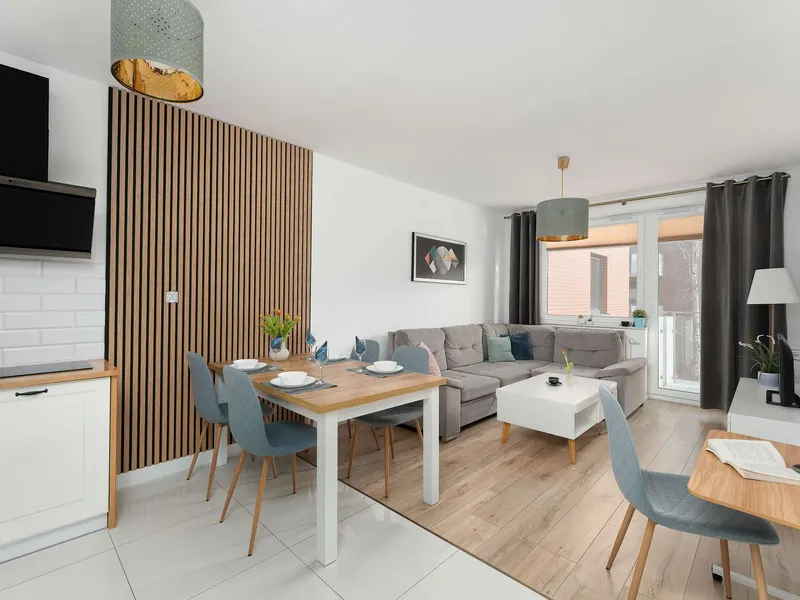 Jasny Apartament | Blisko Plaży, Balkon i Siłownia – zdjęcie 3