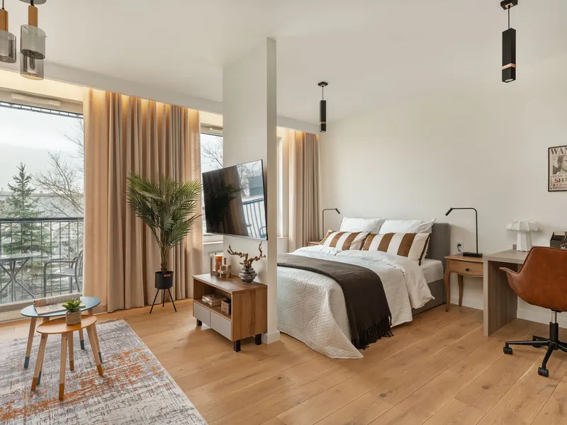 Gustowne Studio w Ożarowie | Balkon | Miejsce do Pracy – zdjęcie 3