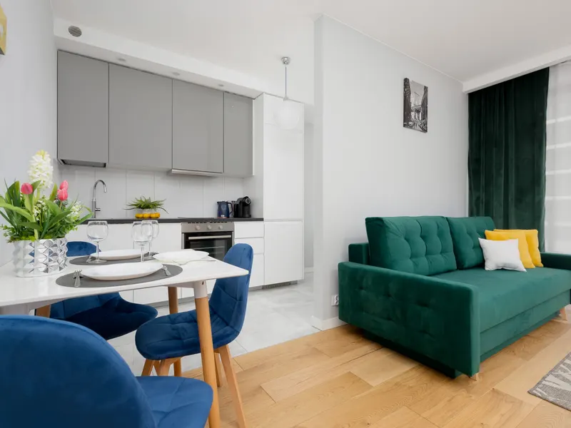 Modern Studio in Warsaw | Balcony and Workspace – photo 5