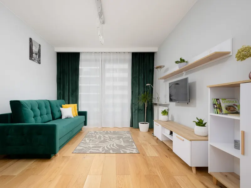 Modern Studio in Warsaw | Balcony and Workspace – photo 1