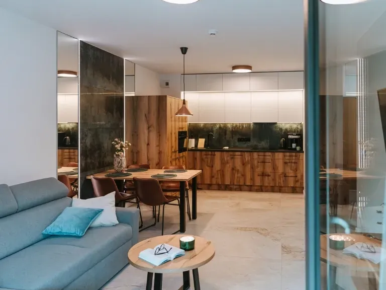 Nowoczesne wnętrze apartamentu, Łeba