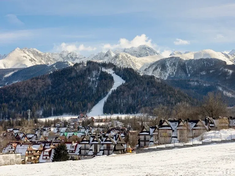 Święta Zakopane, domy, góry, zima