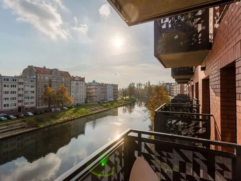 Dwie Motławy widok na rzekę