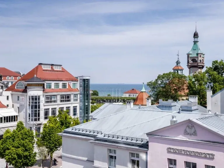 Widok na morze, deptak, centrum, Sopot