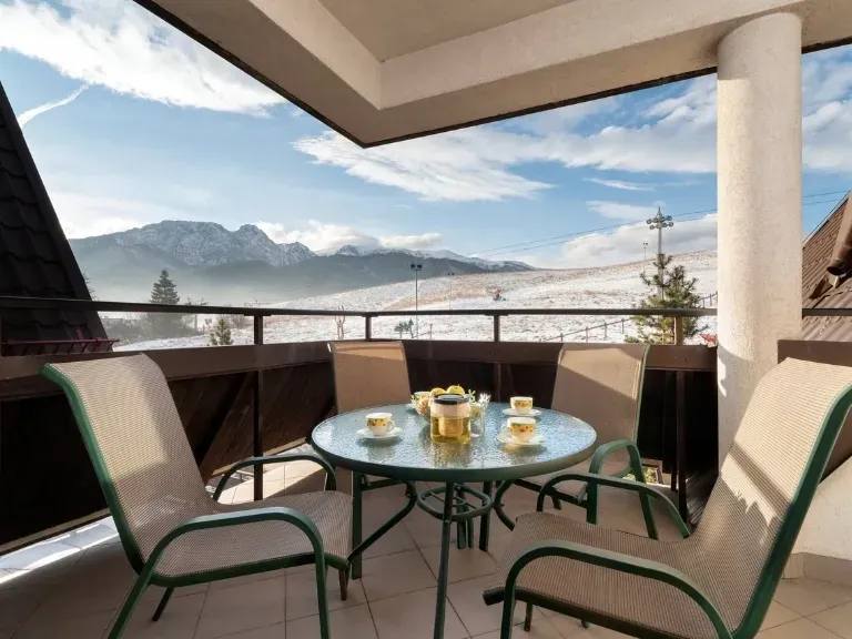 Apartament z balkonem, widok na wyciąg, góry, Zakopane