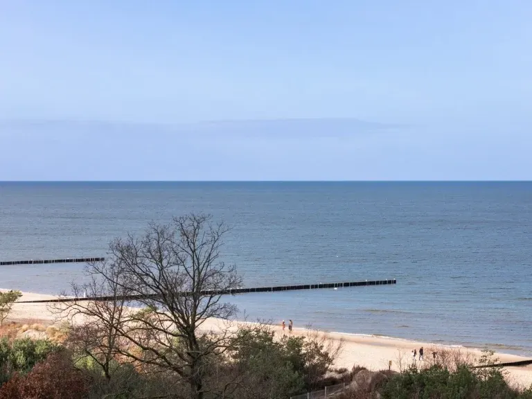 Widok na morze, plażę, Dziwnówek
