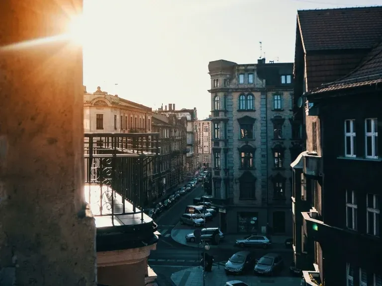 Widok na okolicę z apartamentu, Katowice