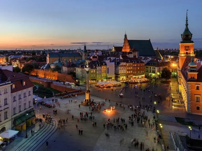 Stare Miasto Warszawa, wieczór