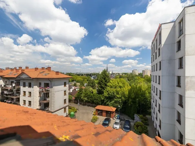 Widok z apartamentu w Lublinie