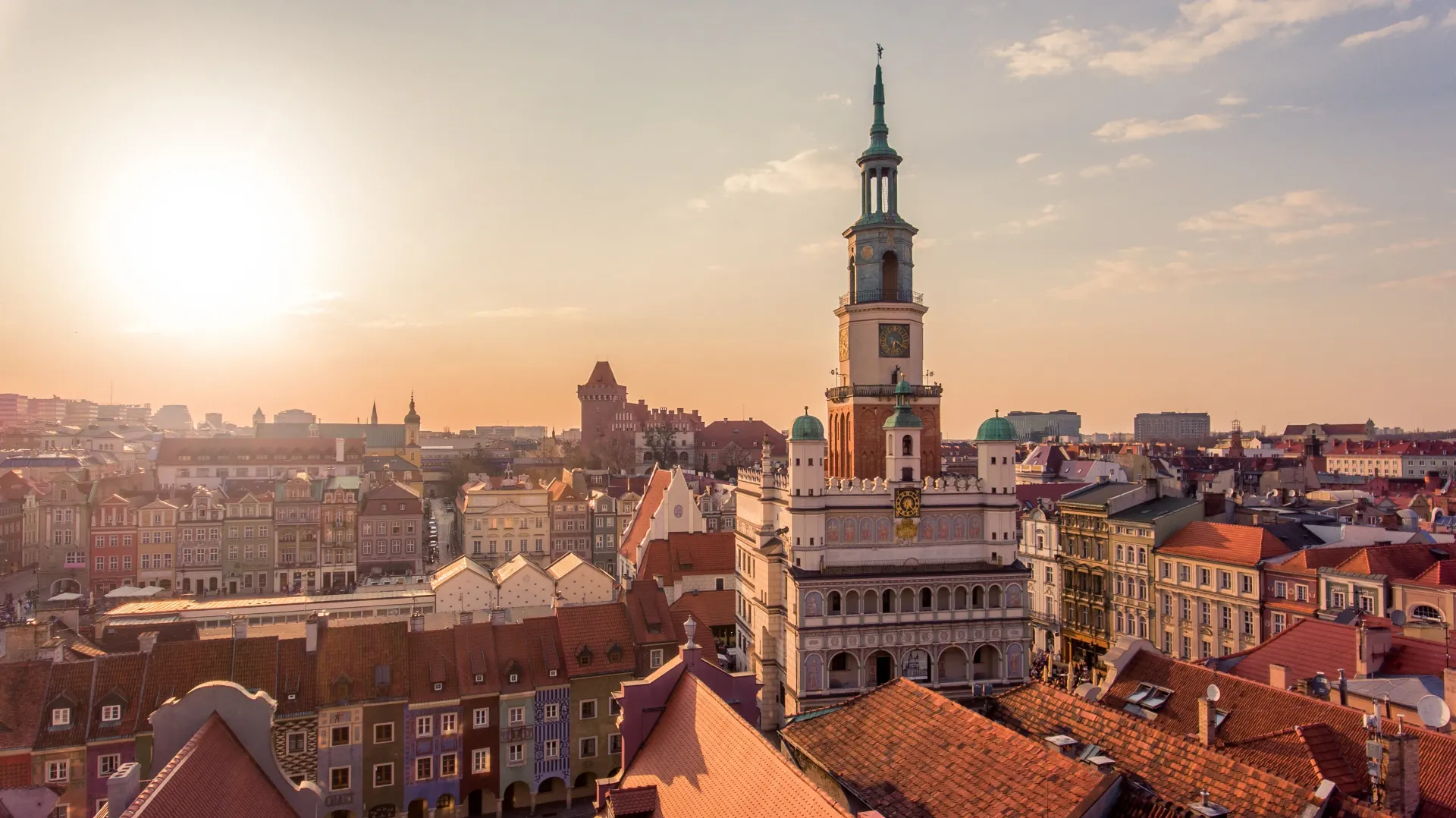 Widok na rynek w Poznaniu