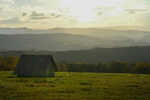 Widok na góry w Szczyrku