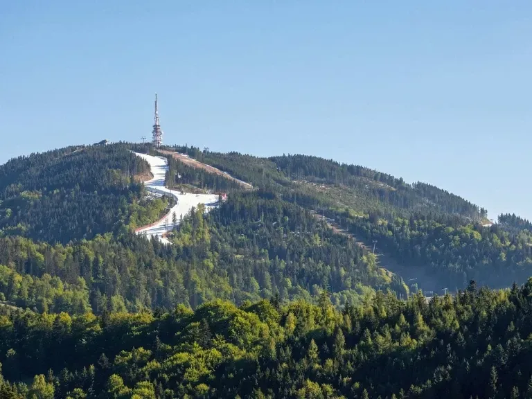 Widok na Skrzyczne, góry, Szczyrk