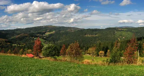 Widok na góry w Wiśle