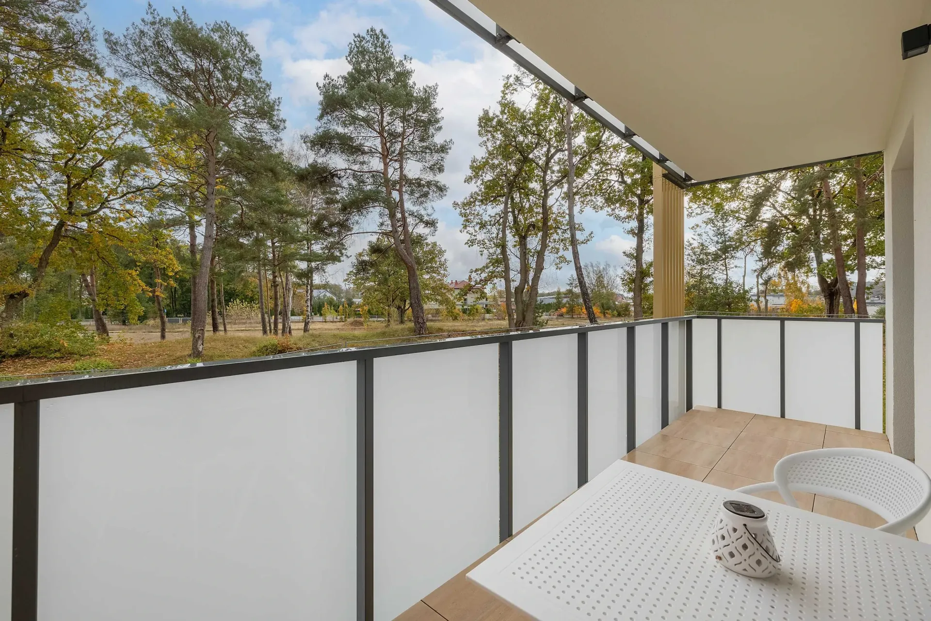 Dąbki widok z balkonu z apartamentu