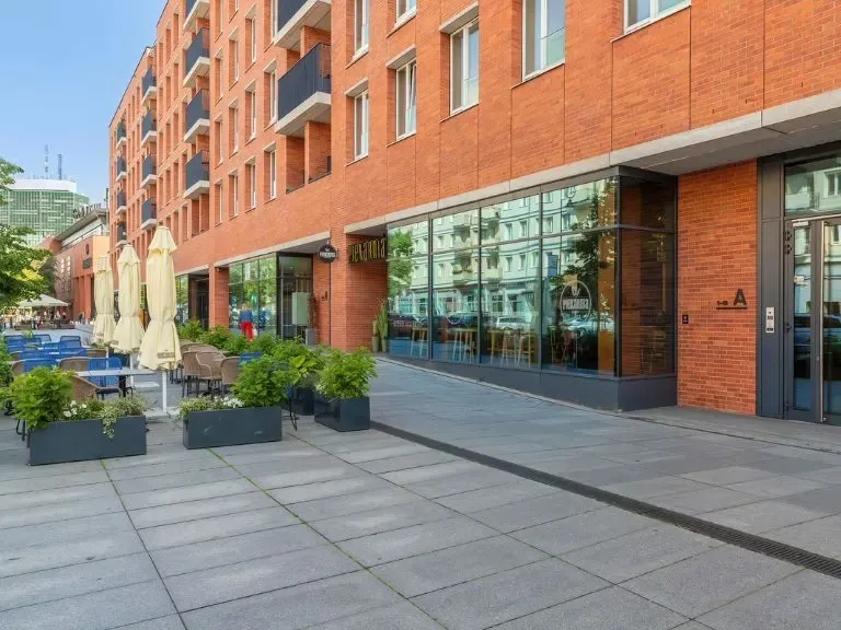 Widok na apartamenty w Gdańsku