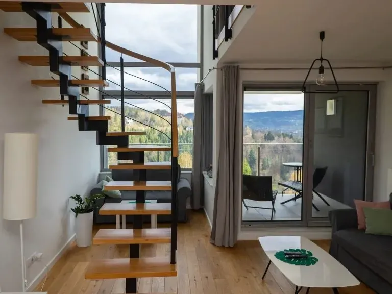 widok z apartamentu w Wisle