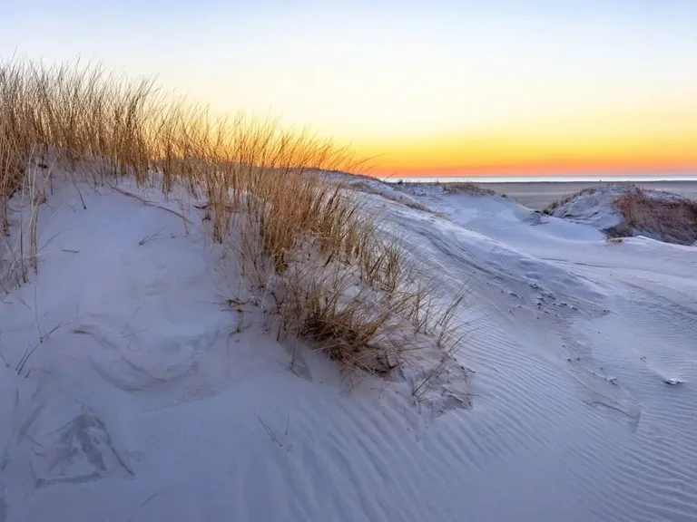 ośnieżona plaża